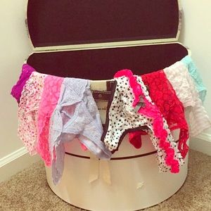 Set of 8 Victoria’s Secret LACIE Thongs